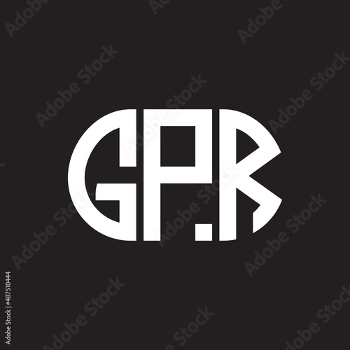 GPR letter logo design on black background. GPR creative initials letter logo concept. GPR letter design.
