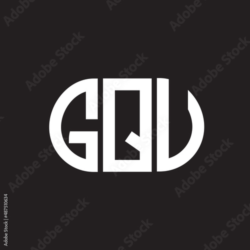 GQV letter logo design on black background. GQV creative initials letter logo concept. GQV letter design.