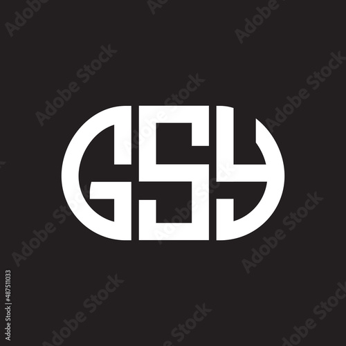 GSY letter logo design on black background. GSY creative initials letter logo concept. GSY letter design. photo