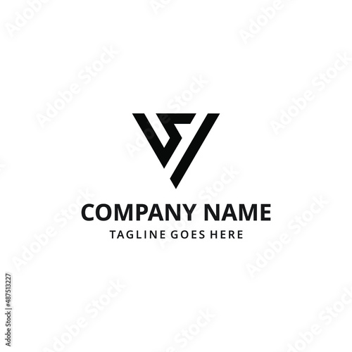 Abstract illustration SV initials triangle shape geometric logo design template Free Download Abstract illustration SV initials triangle shape geometric logo design template - GFXLoad