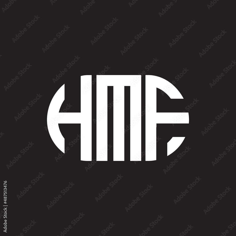 HMF letter logo design on black background. HMF creative initials letter logo concept. HMF letter design. HMF letter logo design on black background. HMF creative initials letter logo concept. HMF letter design.
