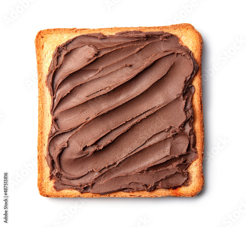 Toast with chocolate spread