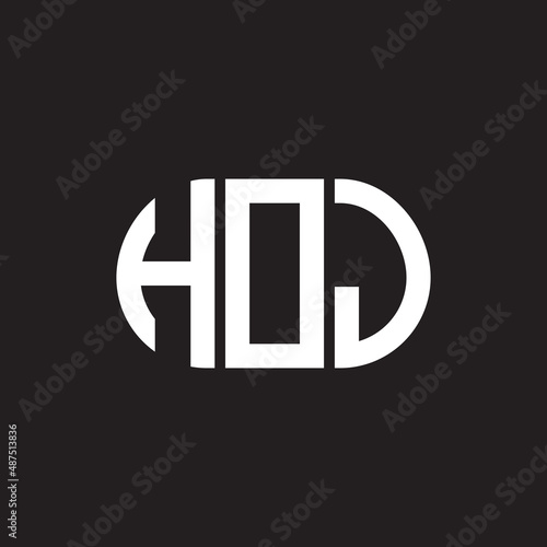 HOJ letter logo design on black background. HOJ creative initials letter logo concept. HOJ letter design.