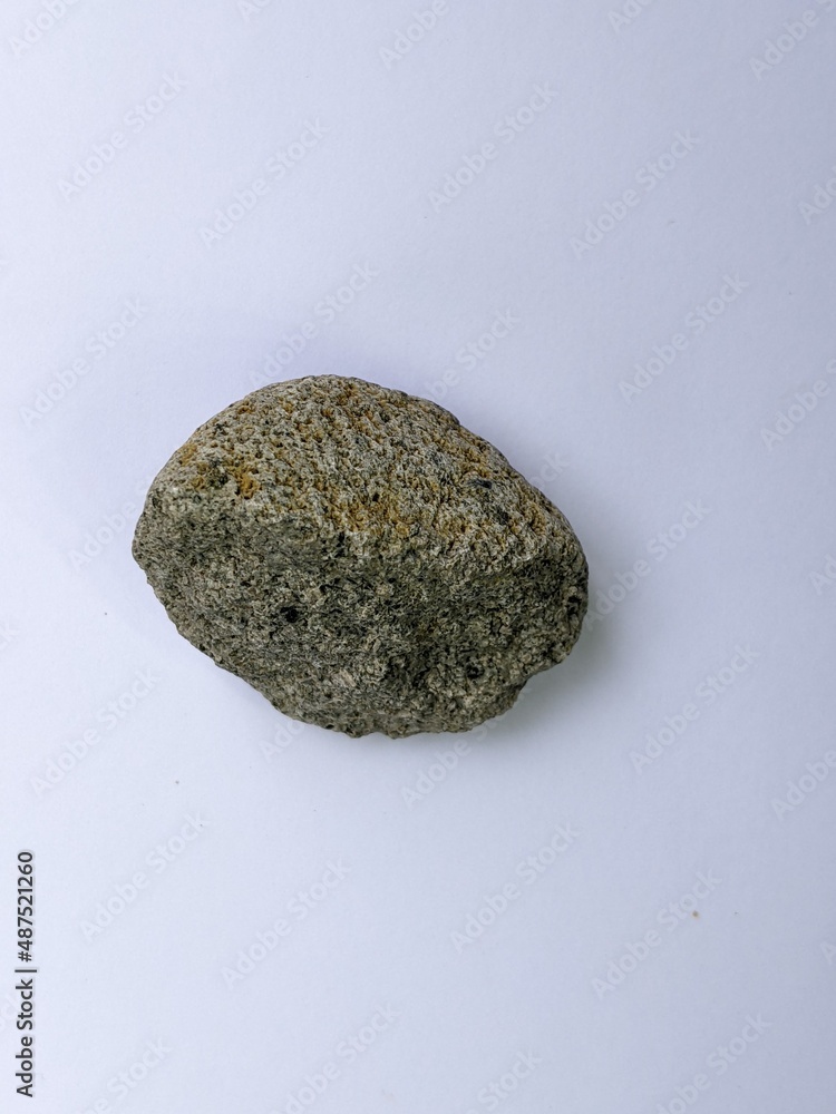 Fototapeta premium One natural stone with white background