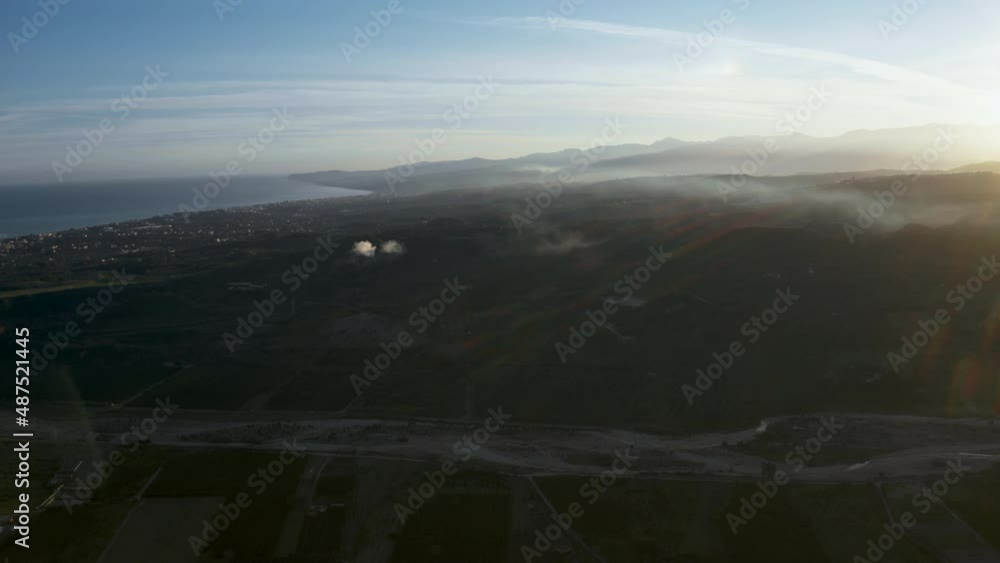 Aerial view of the lands of Calabria near the Mediterranean sea in Italy Aerial view of the lands of Calabria near the Mediterranean sea in Italy
