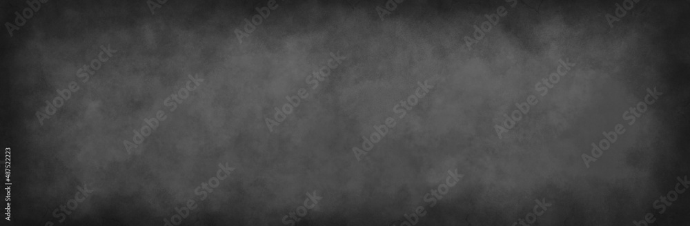 Dirty black chalkboard as background, banner design