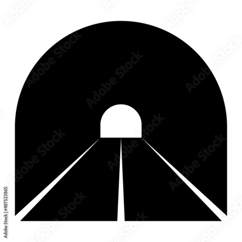 Icon tunnel road in mountai...