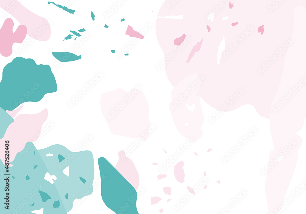 Terrazzo modern abstract template. Pink and blue Terrazzo modern abstract template. Pink and blue
