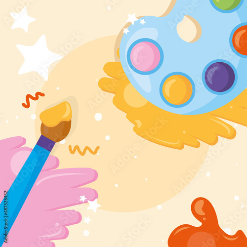 Palette and brush