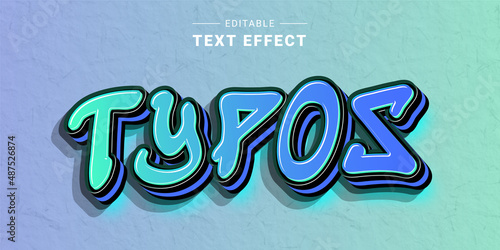 Editable Text Effect Mockup. Vector Graphic Style