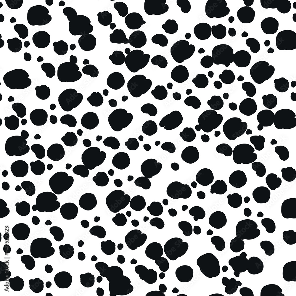 Seamless pattern dalmatian or leopard fur animal print.Animal skin template. Seamless pattern dalmatian or leopard fur animal print.Animal skin template.