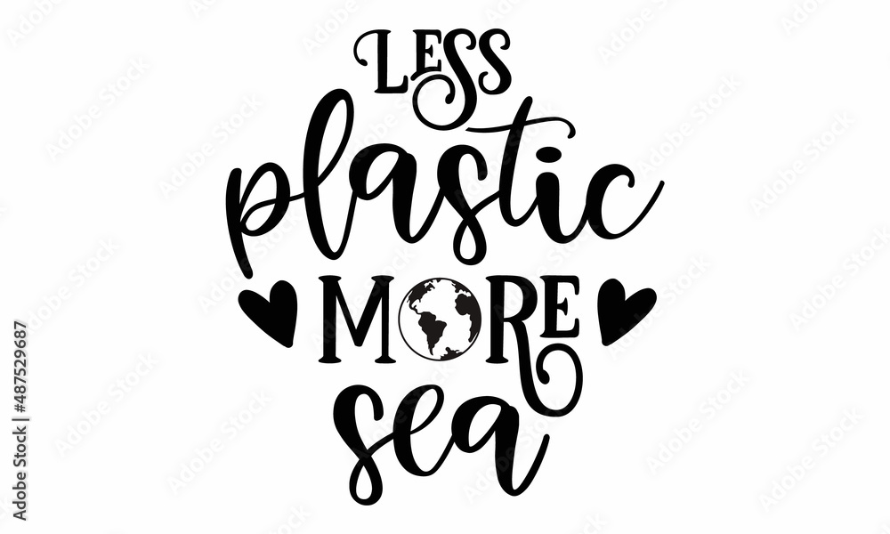 Less plastic more sea SVG Less plastic more sea SVG