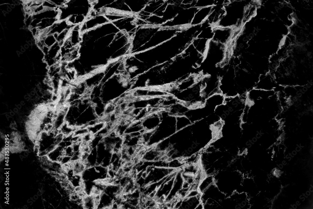 Marble floor tile wall texture black background, pattern veins abstract ...