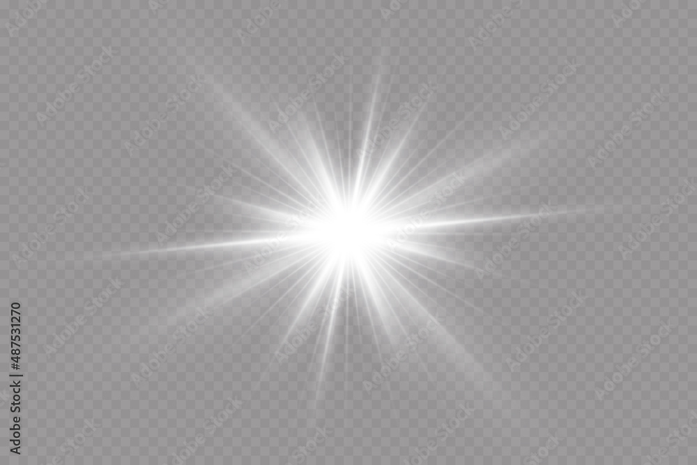 Glow effect. Star on transparent background.Bright sun. Vector illustration. Glow effect. Star on transparent background.Bright sun. Vector illustration.