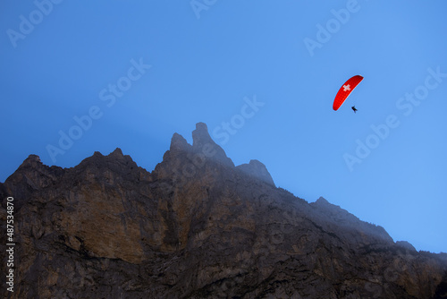 Paragliding in the Alps