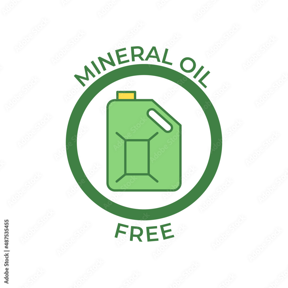 Mineral oil free icon in color icon, isolated on white background Mineral oil free icon in color icon, isolated on white background