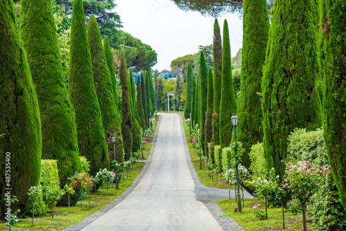 Schilderij op canvas I giardini delle Ville Pontificie a Castel Gandolfo