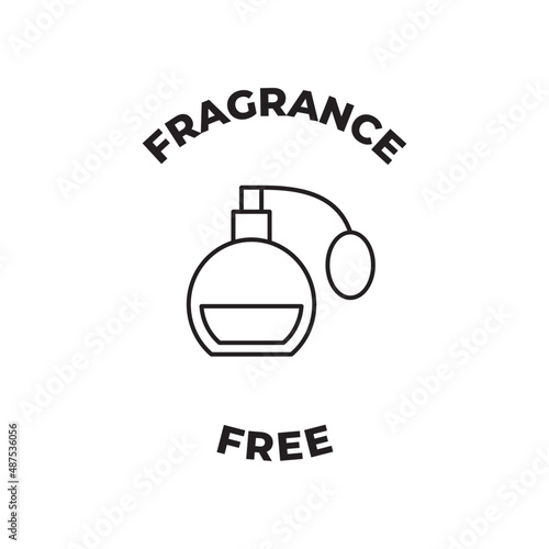 Fagrance free icon in black line style icon, style isolated on white background