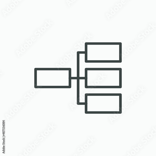 hierarchical hierarchy structure icon vector isolated photo