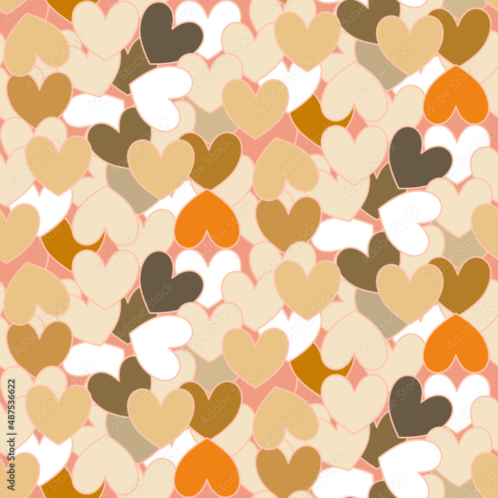 Vector seamless love symbol pattern, with stylish hearts Vector seamless love symbol pattern, with stylish hearts