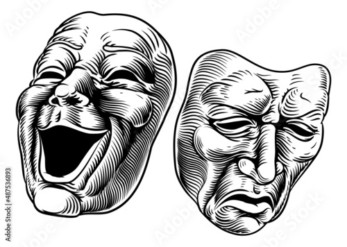 Theater Or Theatre Drama Comedy And Tragedy Masks