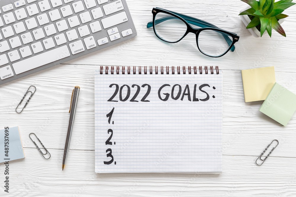 New year goals and resolutions hand writing - inspirational and motivating concept New year goals and resolutions hand writing - inspirational and motivating concept