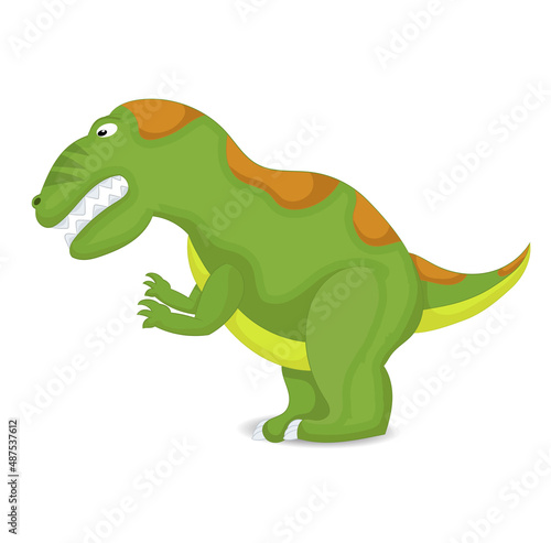 cartoon dinosaurs roaring isolated on white background © nopember30