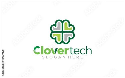 Illustration graphic vector of shamrock four leaf or green clover logo design template