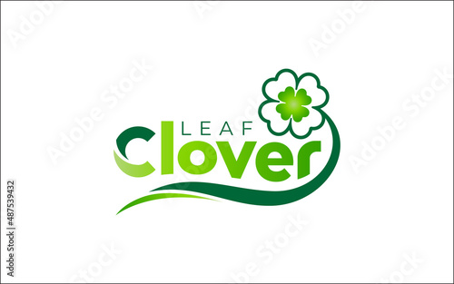Illustration graphic vector of shamrock four leaf or green clover logo design template