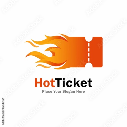 Hot ticket vector logo template. Suitable for business, web, art