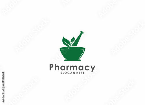 pharmacy logo template vector in white background