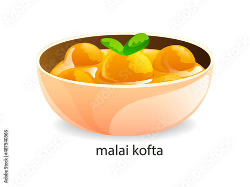 Traditional indian dish malai kofta indian paneer meatballs