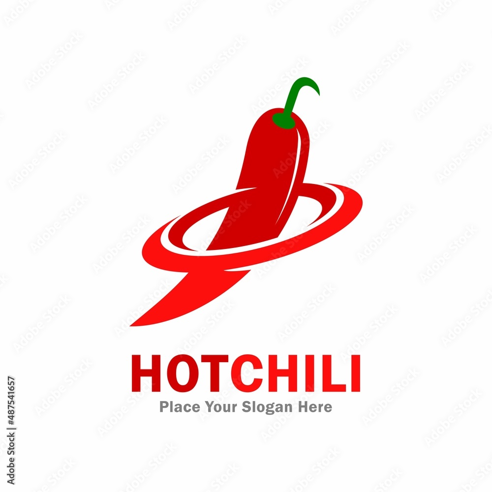 Chili icon vector logo design. Suitable for business, web, art, food and nature Chili icon vector logo design. Suitable for business, web, art, food and nature