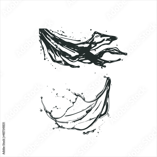 Splash Of Oil Silhouette Stock Illustration 
