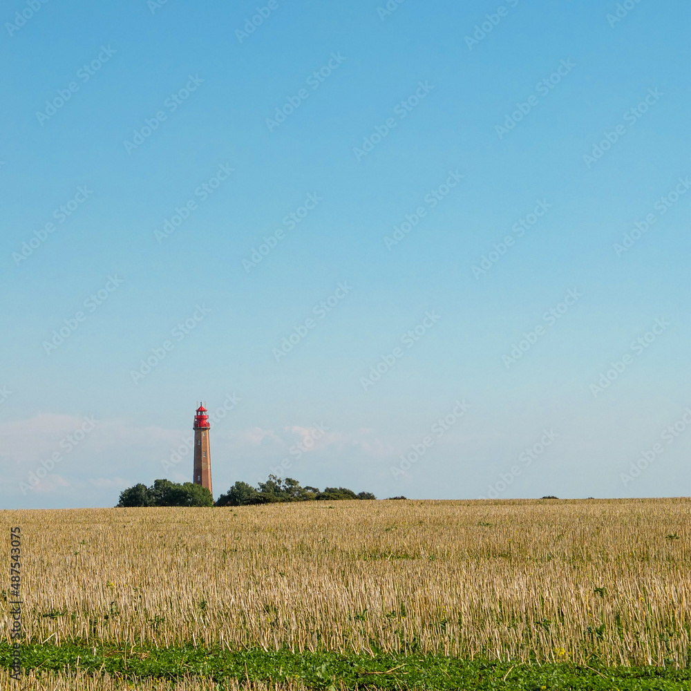 Leuchtturm Flügge auf der Insel Fehmarn, Deutschland Ostsee.