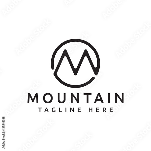 Free Download letter M like mountain peak logo design - GFXLoad