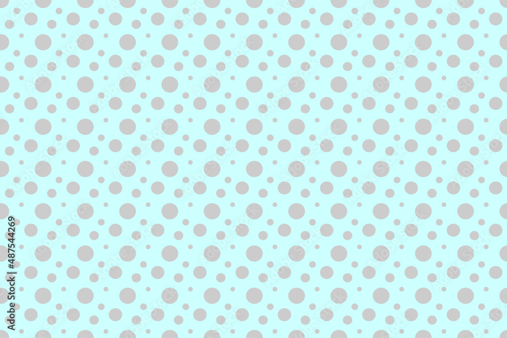 Seamless gray polka dot pattern, for a light blue cream background.