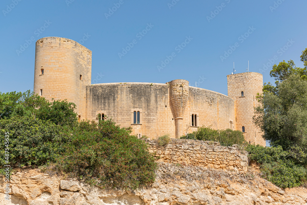 Exterior view of the medieval Bellver Castle in the city of Palma de Mallorca, Spain. Exterior view of the medieval Bellver Castle in the city of Palma de Mallorca, Spain.