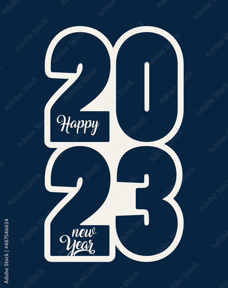 2023 Happy New Year in golden design, Holiday greeting card design 2023 Happy New Year in golden design, Holiday greeting card design