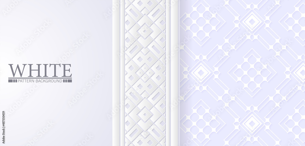 Elegant white background with border pattern