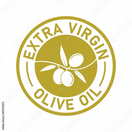 Extra virgin olive oil badge vector logo. This for product label