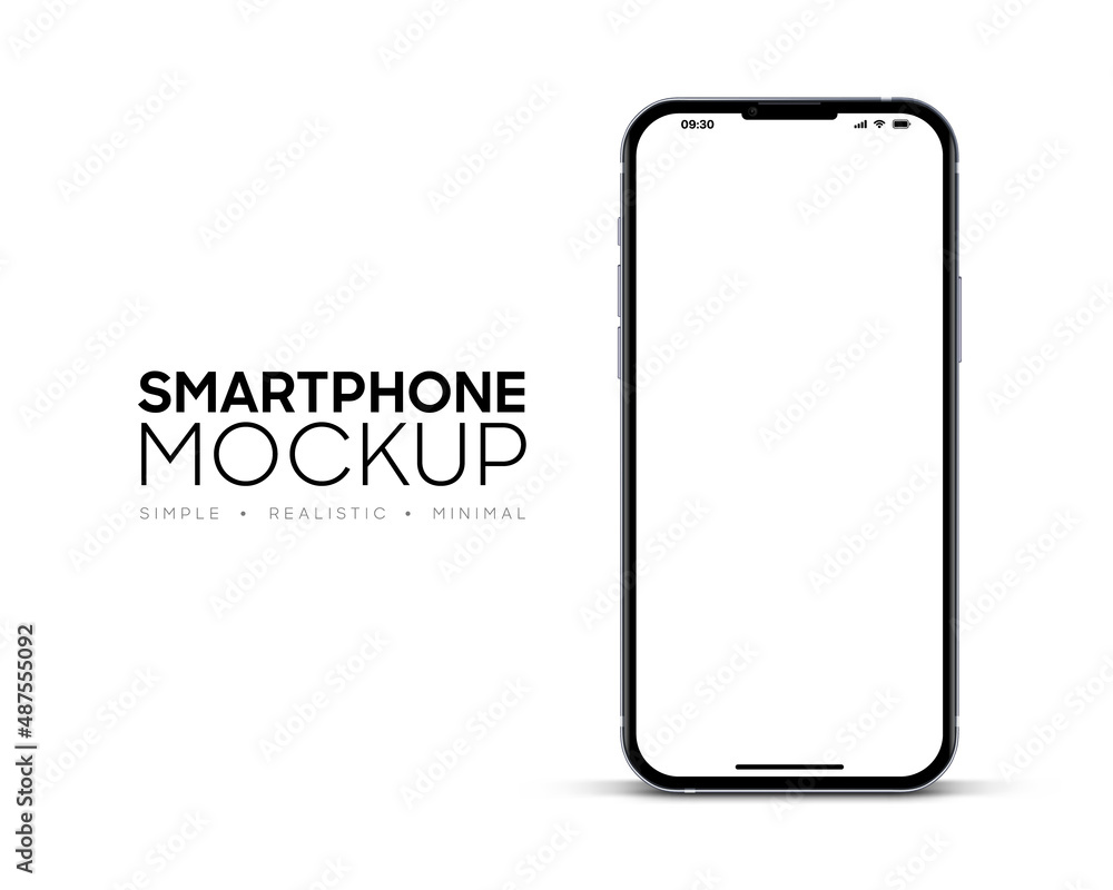 3d high quality vector mobile mockups. Ultra realistic smartphone. Device  UI UX mockup for presentation template. Cellphone frame with blank screen  isolated templates. 3d isometric illustration. Векторный объект Stock |  Adobe Stock