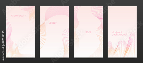 A set of laconic backgrounds with pastel colors for social media stories.