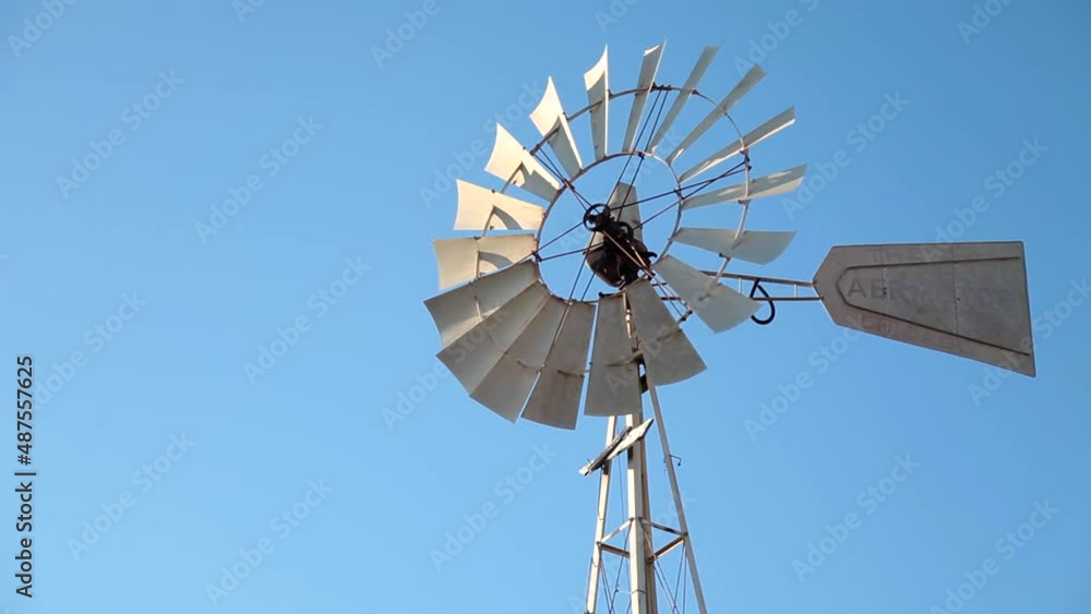 Spinning windmill, water pump. Cyprus Spinning windmill, water pump. Cyprus