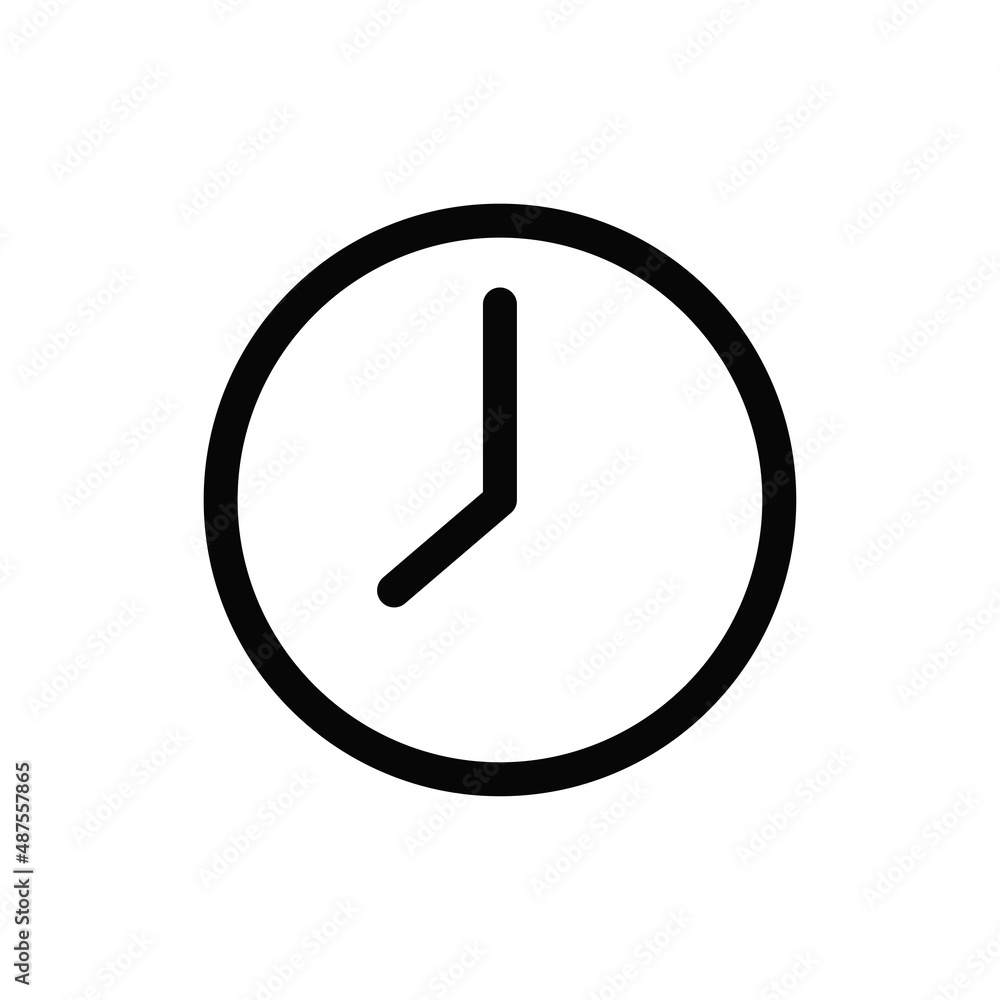 Clock icon vector, UI sign. Clock icon vector, UI sign.