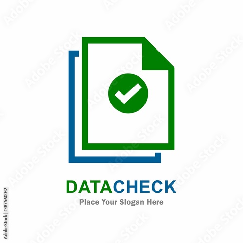 Document check vector logo template. Suitable for business, web, art and check symbol