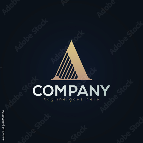A Letter, Harp, Music, Logo, Amblem, Symbol, Logo Design