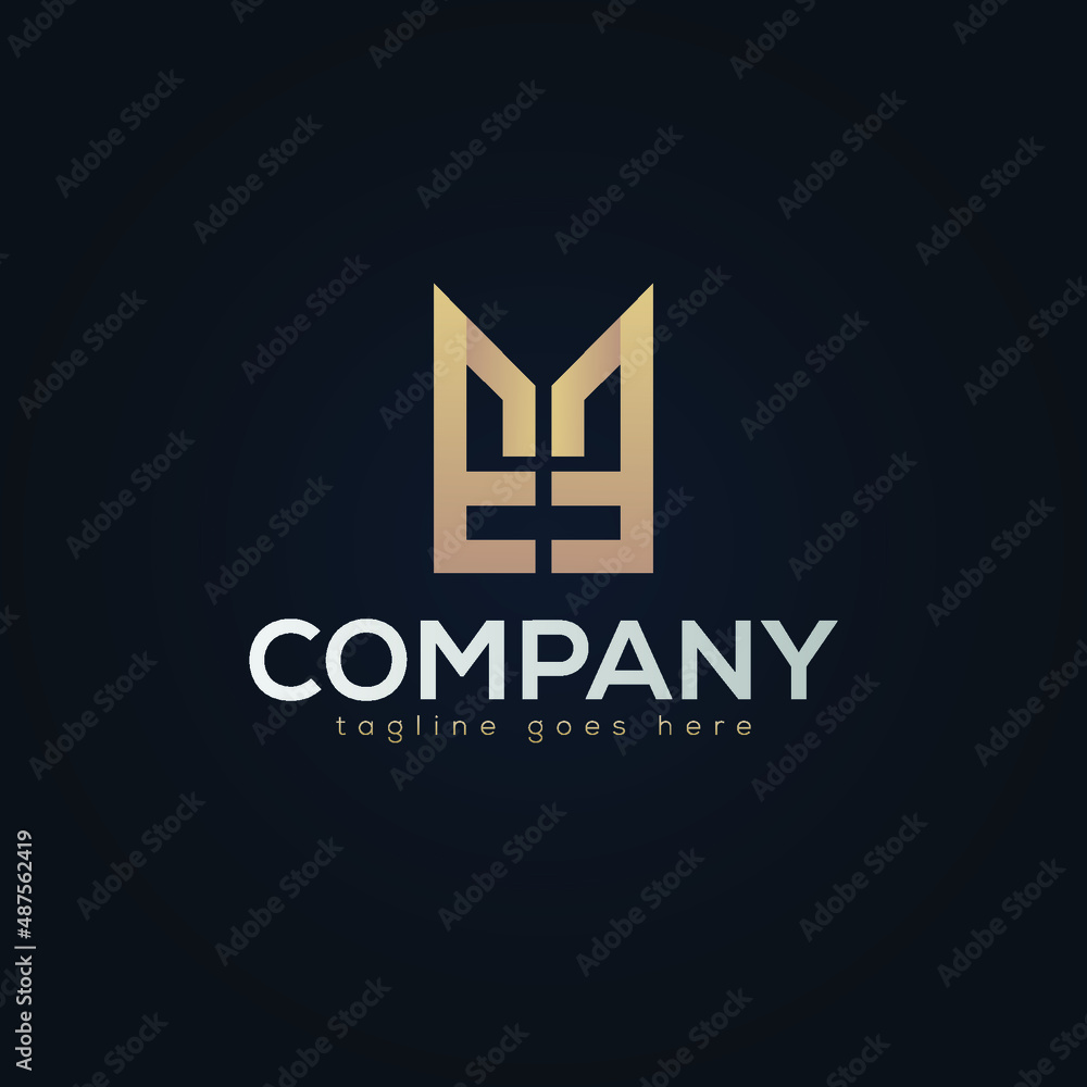 Fototapeta premium M Letter Monogram Logo Concept Design