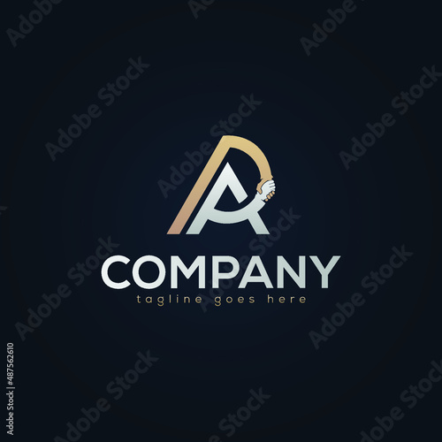 R A Letter Monogram Logo Concept Design