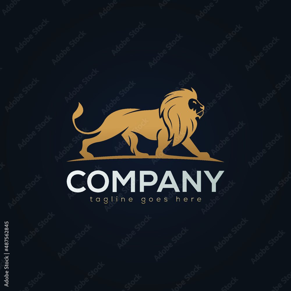 Lion Character Premium Logo Design